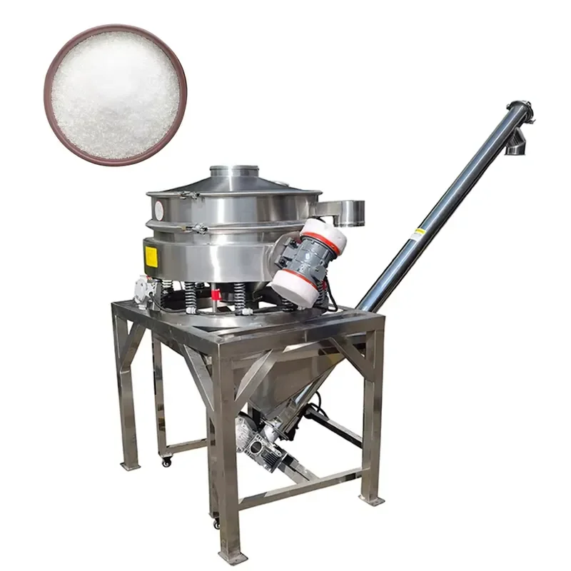 Screw Conveyor Auger Feeder Spiral Elevator Pvc Resin Powder Screening Conveying Machine with Rotary Vibrating Screen