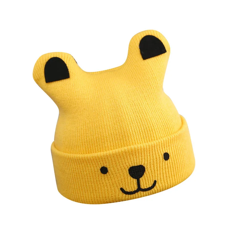 Cartoon Newborn Hats Toddler Kids Baby Girl Boy Cat Cap Winter Warm Cute Beanie Hat 3D Ears Caps Christmas Gift