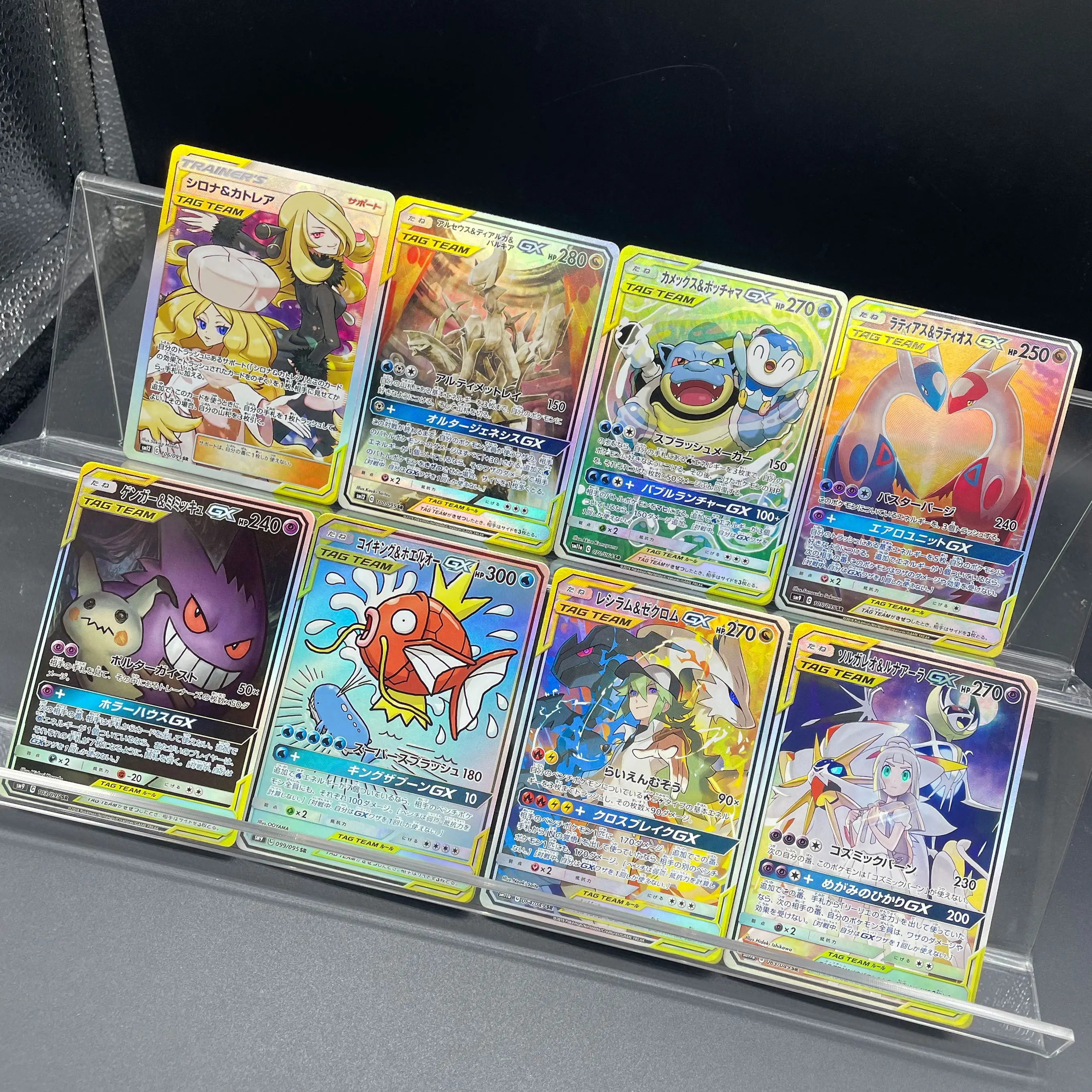 1 قطعة PTCG علامة فريق GX بطاقة جمع ذاتية الصنع Shauna Zygarde Blastoise Gengar Gyarados Reshiram Necrozma بطاقة الألعاب هدية