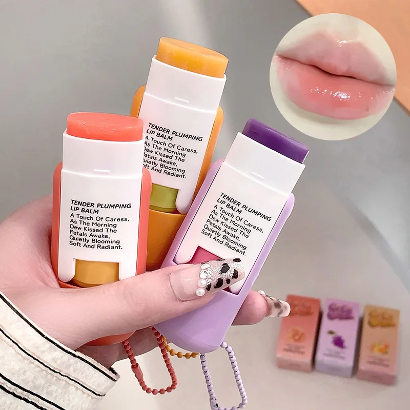 بلسم الشفاه الرقيق والرطب من جيج بير، بلسم الشفاه بطعم الفاكهة، نكهة الفاكهة الحلوة، بلسم الشفاه الكنز للشفاه الجافة، يحمي تجاعيد الشفاه وملمس العرق. #3