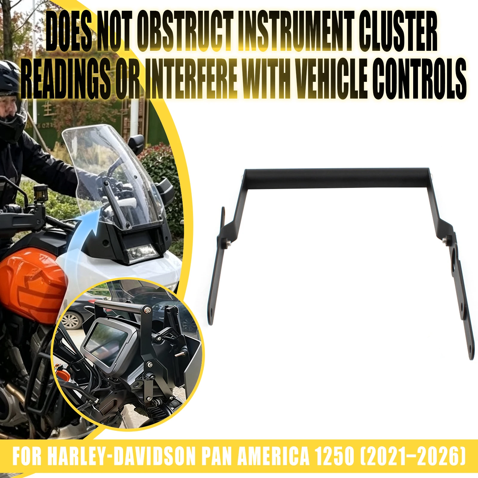 For Harley Pan America 1250 2021 2022 2023 2024 2025 2026 Motorcycle GPS Navigation Phone Holder Mount Bracket