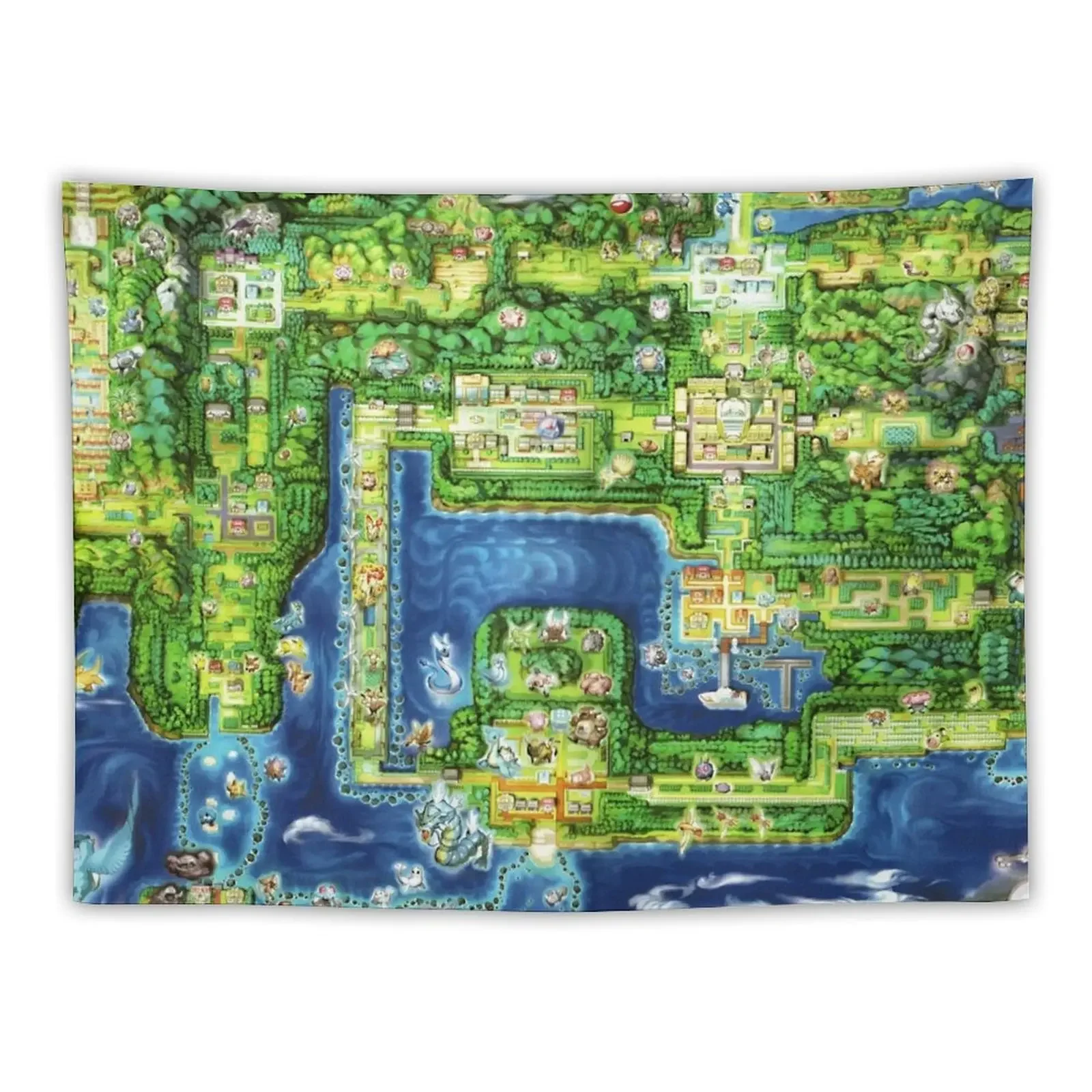 

Kanto Map Tapestry Bedrooms Decor Luxury Living Room Decoration Home Decoration Accessories Wall Deco Tapestry