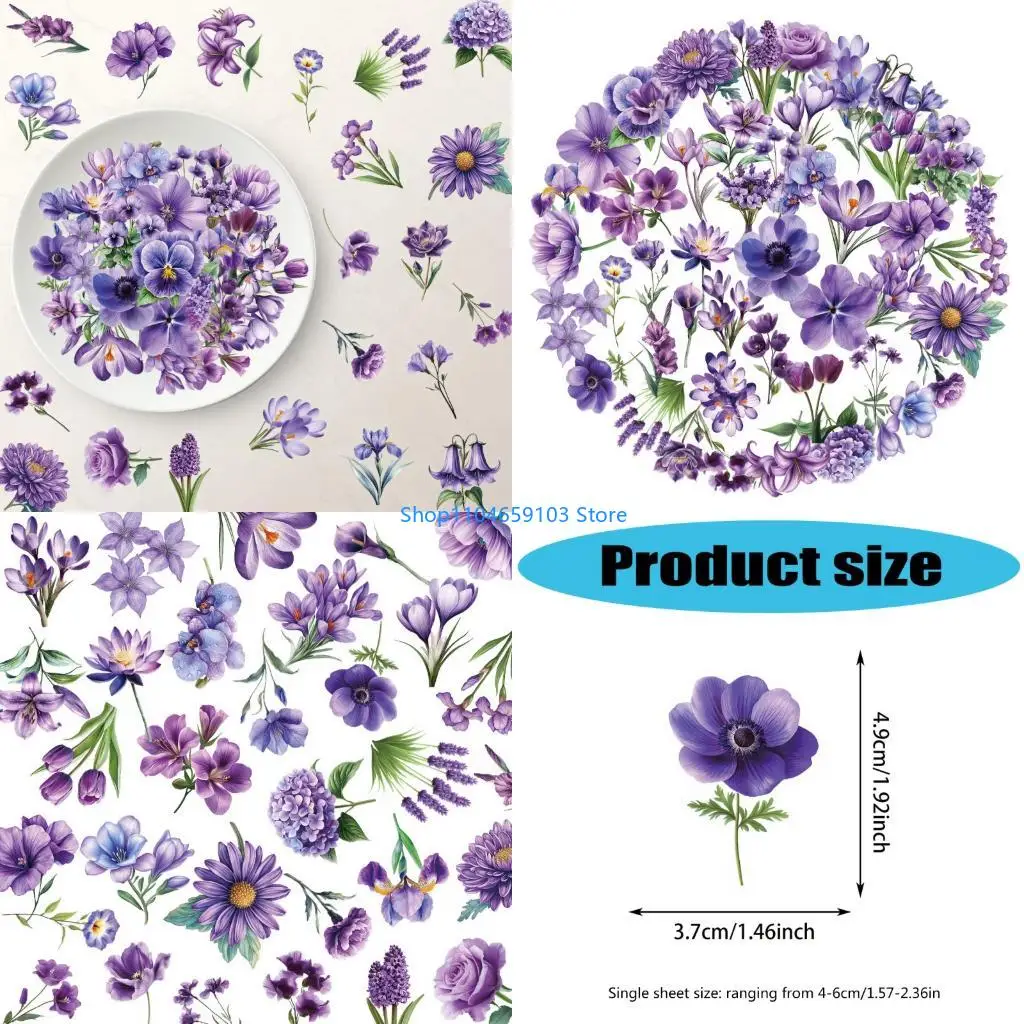 

Flower Sticker Water Resistant PET Sticker Scrapbooking Sticker for Journal