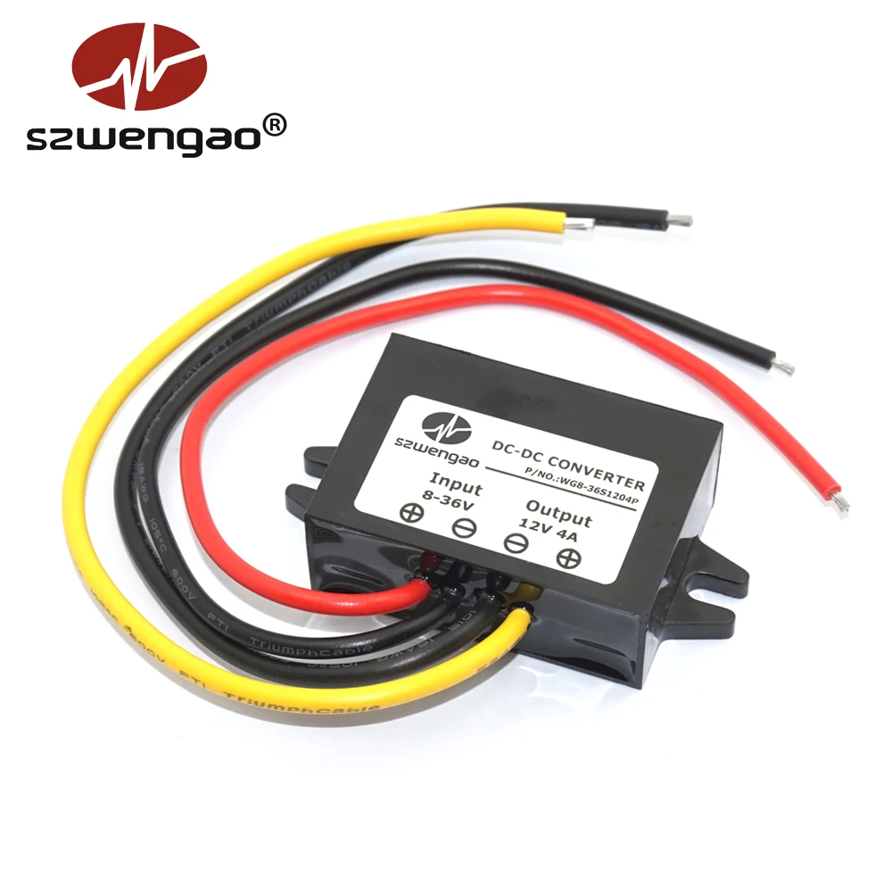 szwengao DC-DC 8-40V to 12V Automatic Voltage Stabilizer 1A 2A 3A 4A Boost Depressurization Heat Dissipation Transformer