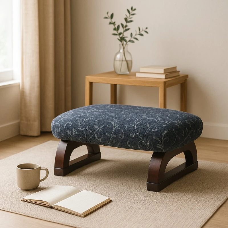 

Japanese Round Entry Stool, Solid Wood Entryway Shoe Bench, Creative Small Chair, Living Room Coffee Table Stool