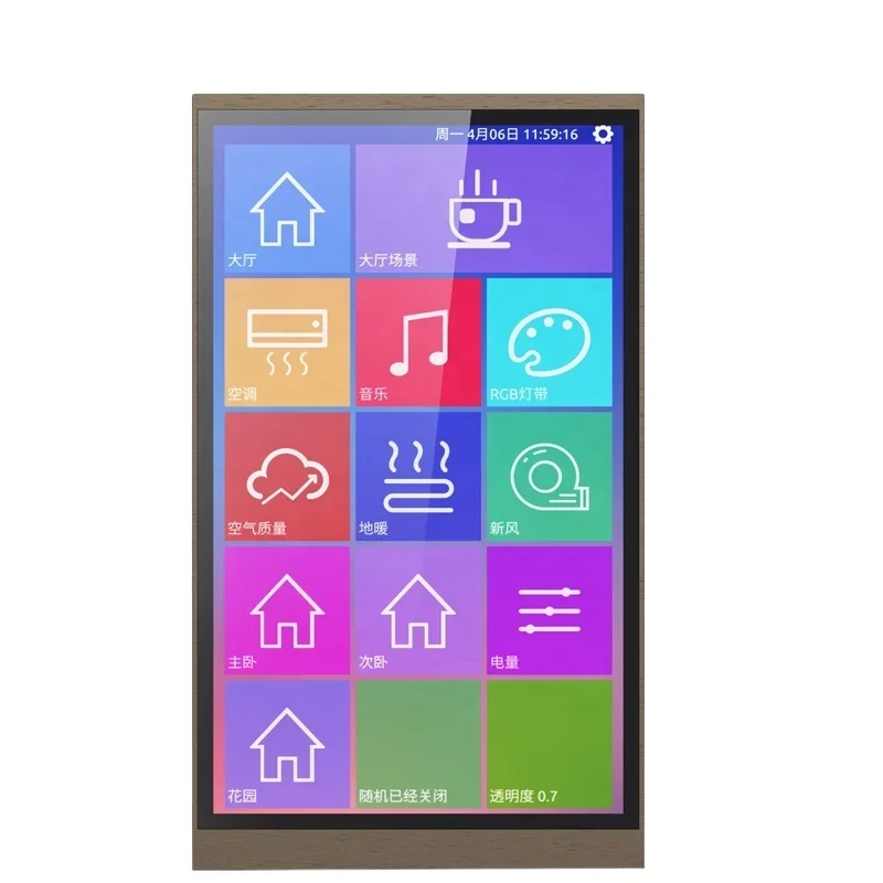 Home Building Automation System 5.5-inch Smart Touch Screen Wall Switch