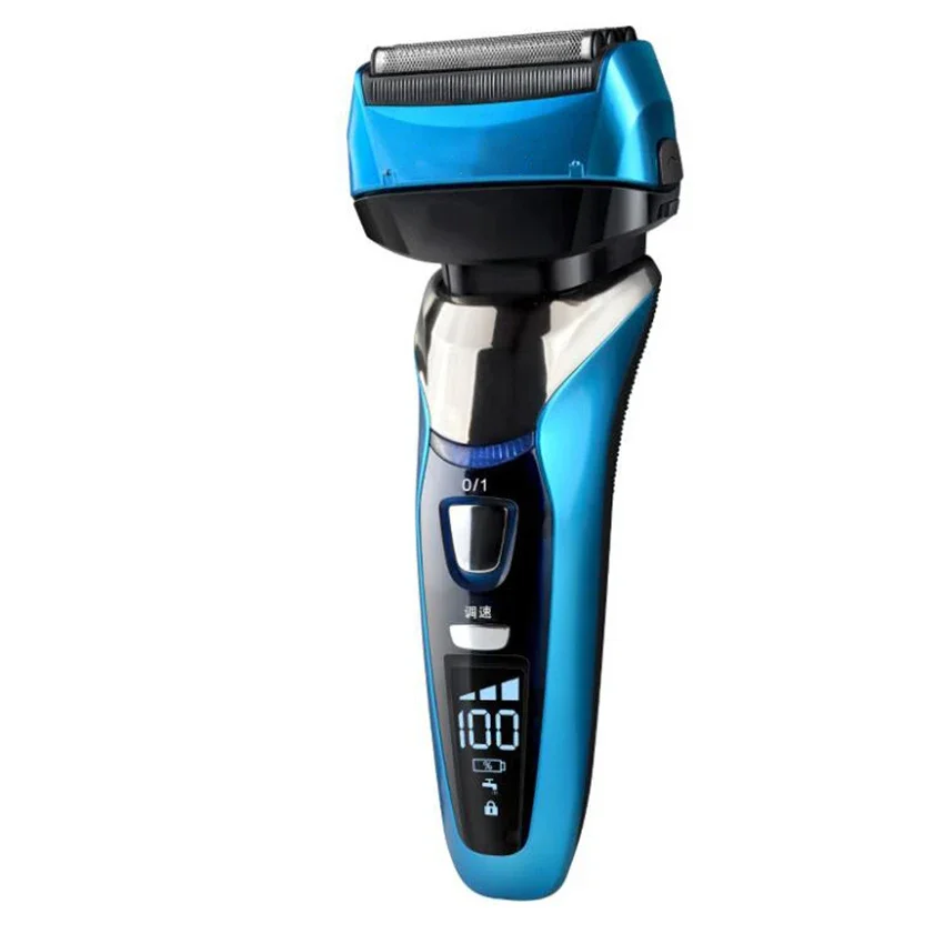 Electric Razor for Men, LCD Display Electric Shaver with Precision Trimmer, Rechargeable, Wet & Dry Foil Shaver, 3 Speeds