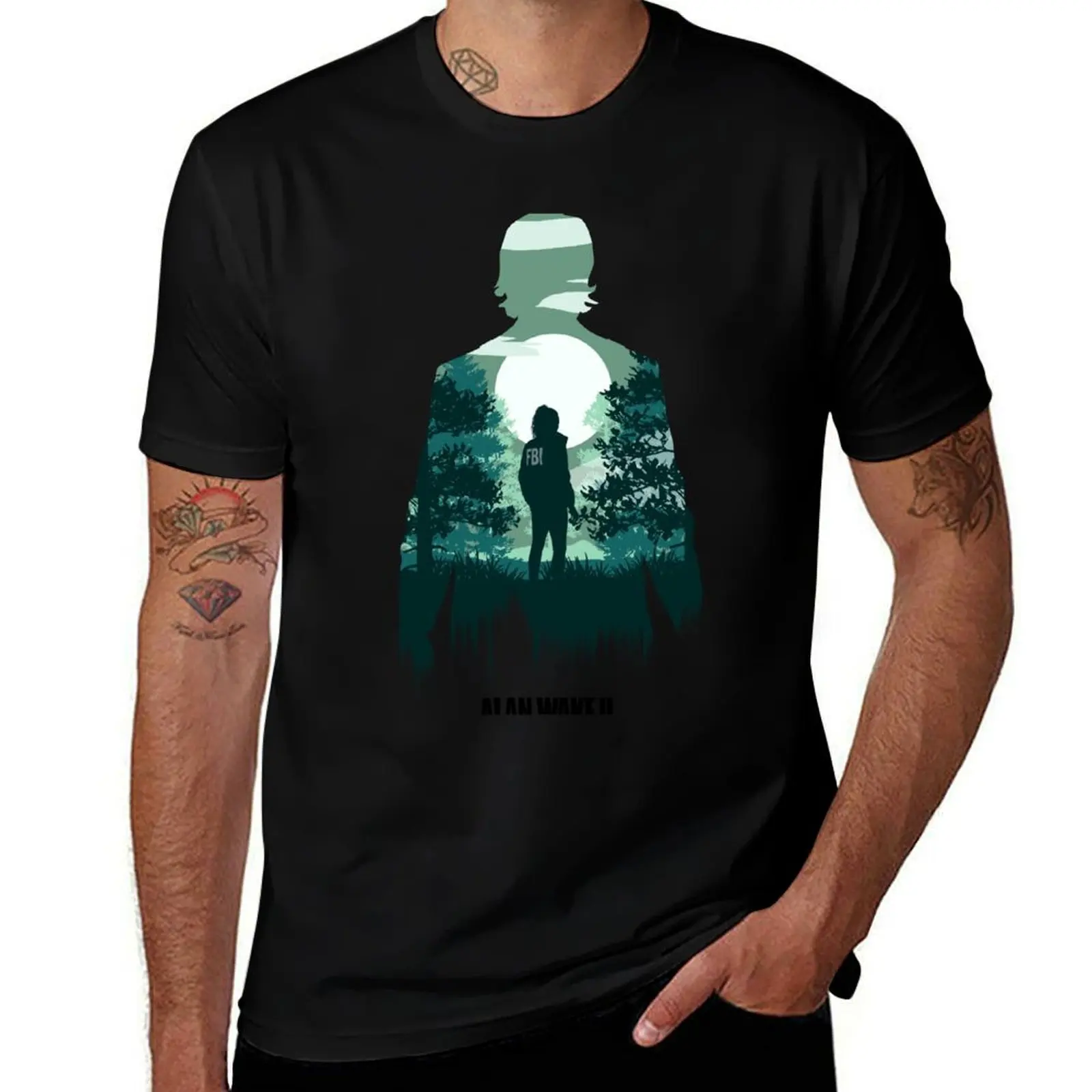 

Alan Wake 2 T-Shirt cotton man t-shirts customs design your own Clothing plus size tops Men's t-shirts