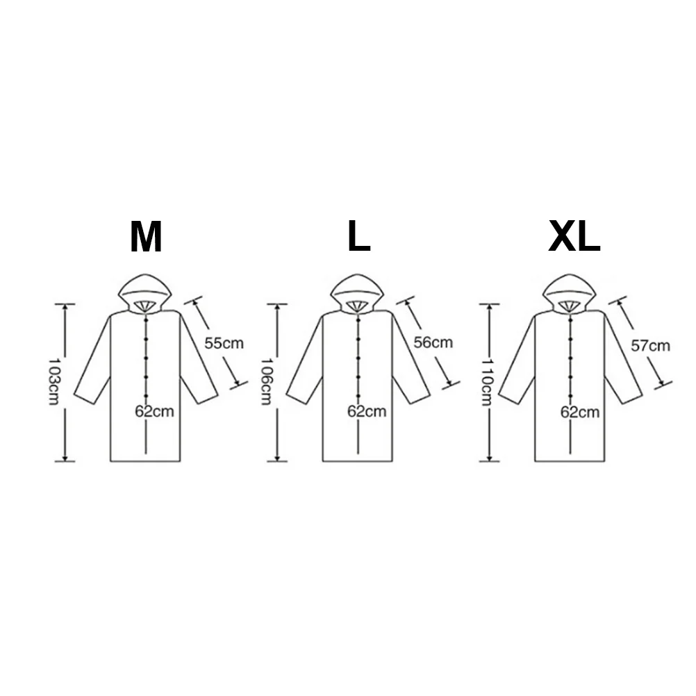 

Thickened Eva Raincoat Waterproof Lightweight Foldable For Outdoor Hiking Camping Riding Semitransparent Hooded Poncho