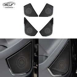 4pcs Stainless Steel Car Door Speaker Horn Cover Trim Car Accessories Decorative For Ford RANGER 2015 2016 2017 2018 2019