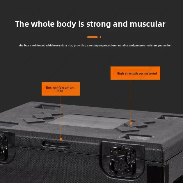 Professional Wholesale PE Plastic Flight Case - Large Aviation Turnover Box for Stage Equipment & Stall Storage