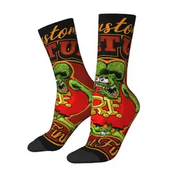 Happy calzini da uomo cultura personalizzata Vintage Tales of the Rat Fink Cartoon Film Harajuku Seamless Crew Sock Gift Pattern stampato