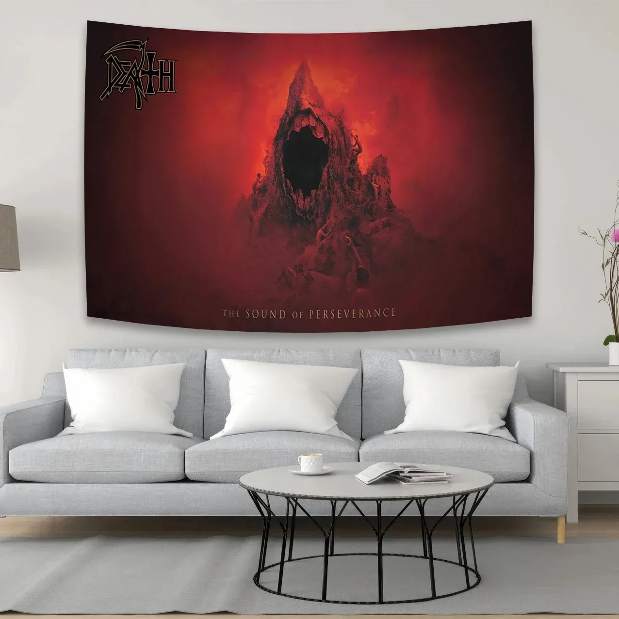 Metalmetal Rock Band Collection Tapestry Polyester Printed Gift Banner Home Or Outdoor For Decoration Deaths Tapestry