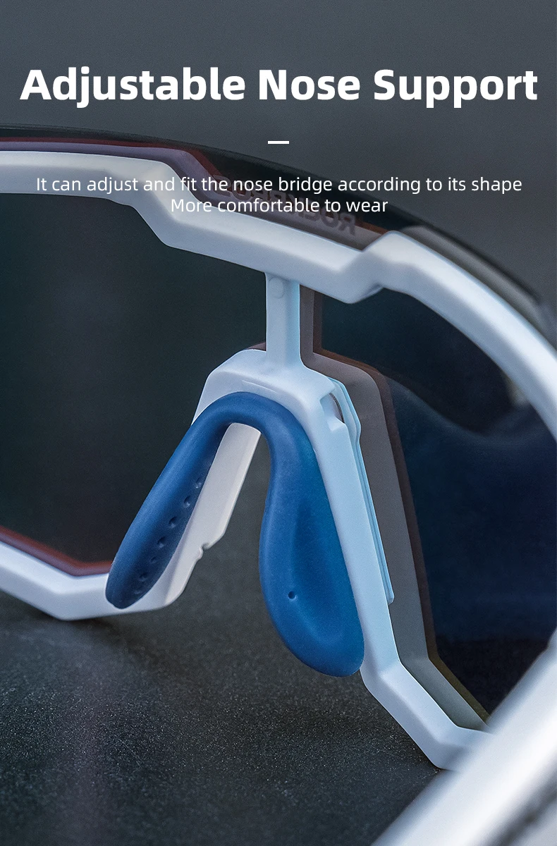 ROCKBROS Fahrradbrille Photochrome Fahrradsonnenbrille Brillen UV400 Sonnenschutzbrille Photochrome Linse Fahrradbrille – Detail 7
