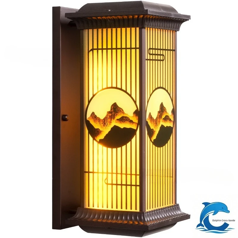 Solar Garden Wall Light Waterproof Outdoor Lighting for Villa Gate Pillar Courtyard Fence Balcony Auto On Night LED Lamp