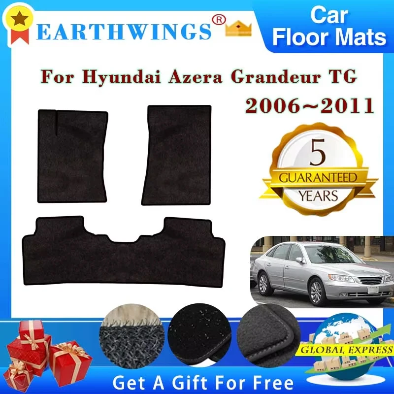 Car Floor Mats For Hyundai Azera 2008 Grandeur TG 2006~2011 2010 Carpets Foot Mat Rugs Cover Foot Pads Auto Interior Accessories