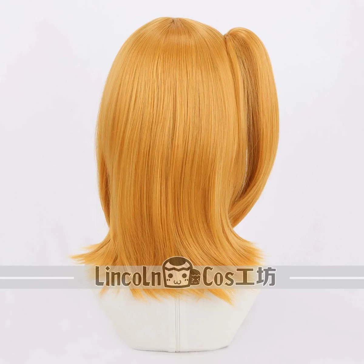 Women Anime Honoka Kousaka Cosplay Orange Side Ponytail Heat Resistant Synthetic Hair Wig