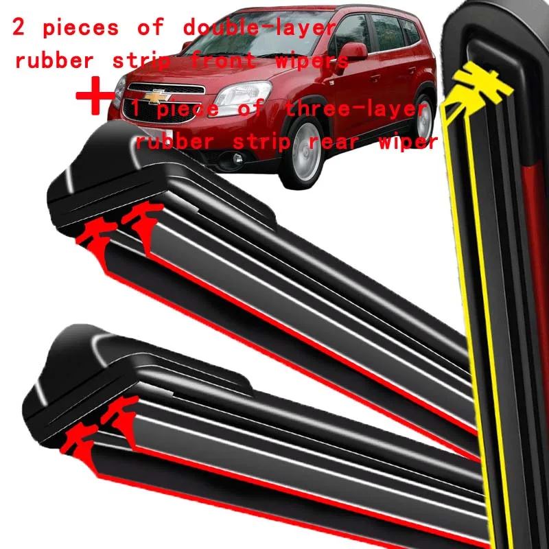 

For Chevrolet Orlando 2011-2018 2012 2013 2014 Wiper Front & Rear Wiper Blades Windshield Windscreen Window Brushes 24"+19"+10"