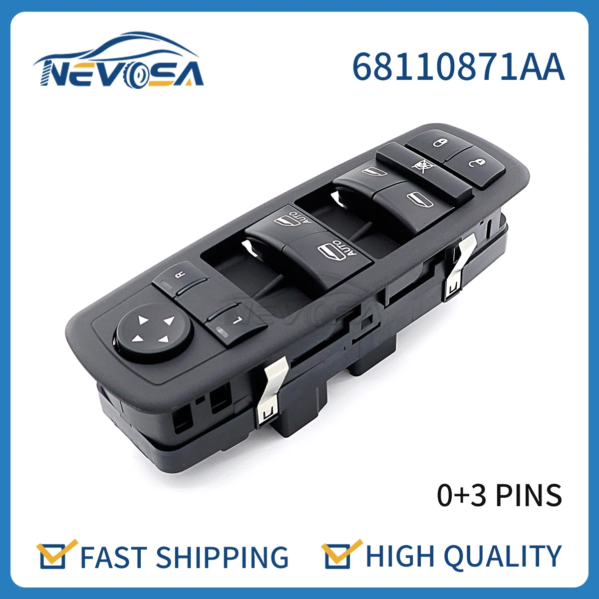 Nevosa 68110871AA 68298871AA Car Electric Master Power Control Window Switch For Chrysler Town & Country For Dodge Grand Caravan