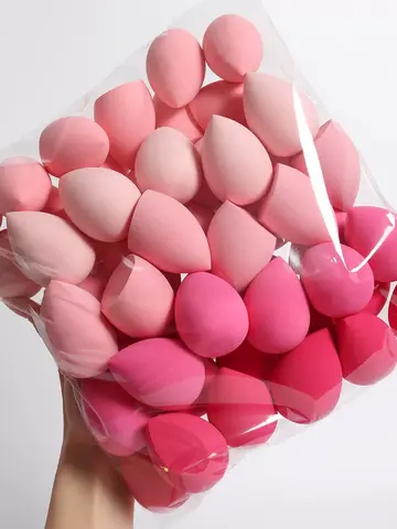Colorful makeup sponge set, latex-free teardrop-shaped foundation sponge, suitable for both wet and dry use, for liquid, cream, and powder cosmetics, soft facial makeup tool, creates a smooth makeup finish, essential for daily beauty care