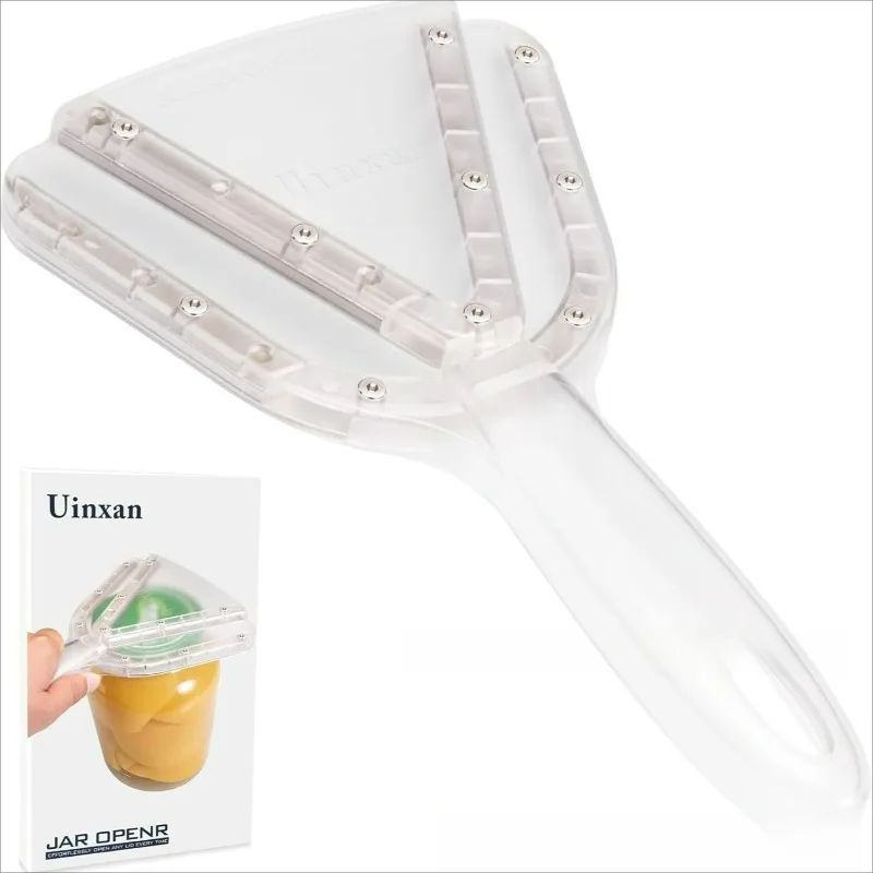 

2PC Multi Purpose Fanshaped Dual Stainless Steel Teeth Adjustable Jar Can Opener Easy Twist Off for Weak Hand Kitchen Gadget