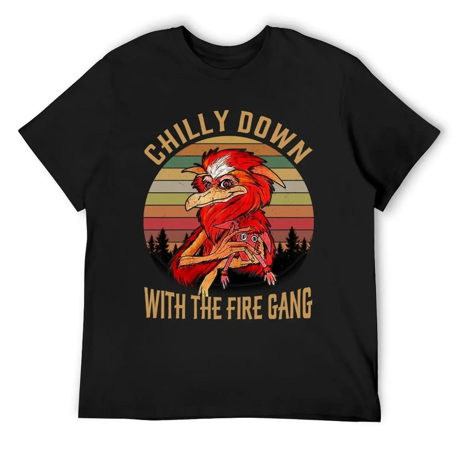 

Chilly Down with The Fire Gang T-Shirt anime tshirt customs plus size men clothing