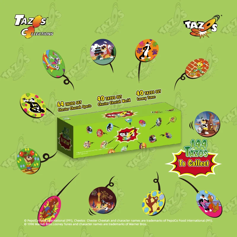 TAZOS® COLLECTIONS PFI Chester Cheetah & Looney Tunes Full/Complete Set & Album 144/144PCS 【Mainland China  Original Edition】