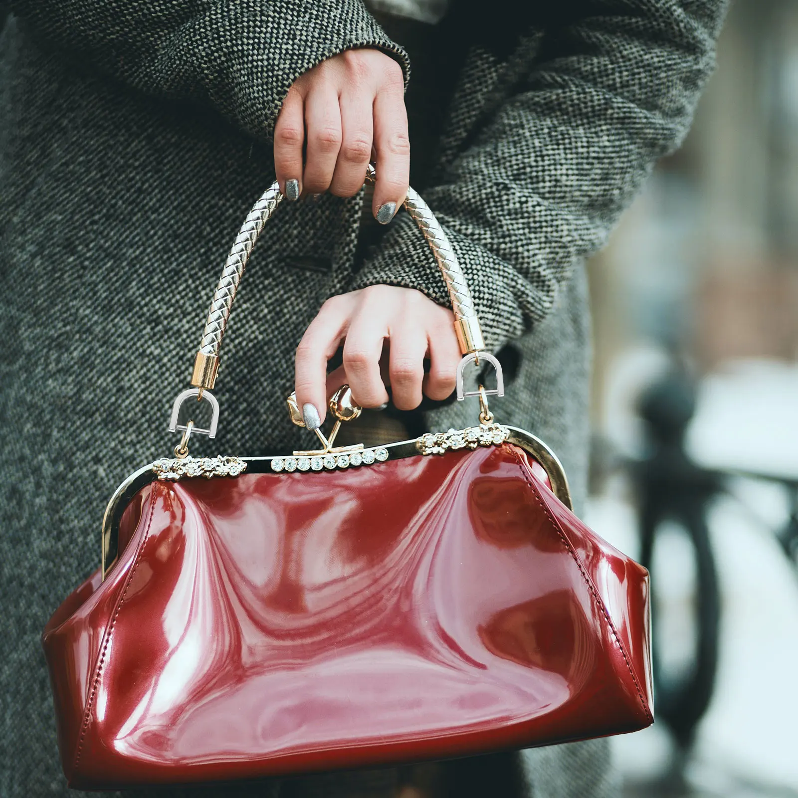 

8pcs Zinc Alloy D Rings Removable Screw Design Secure Buckle Replacement For Bags Pet Collars Keychains Belts Webbing Handbags