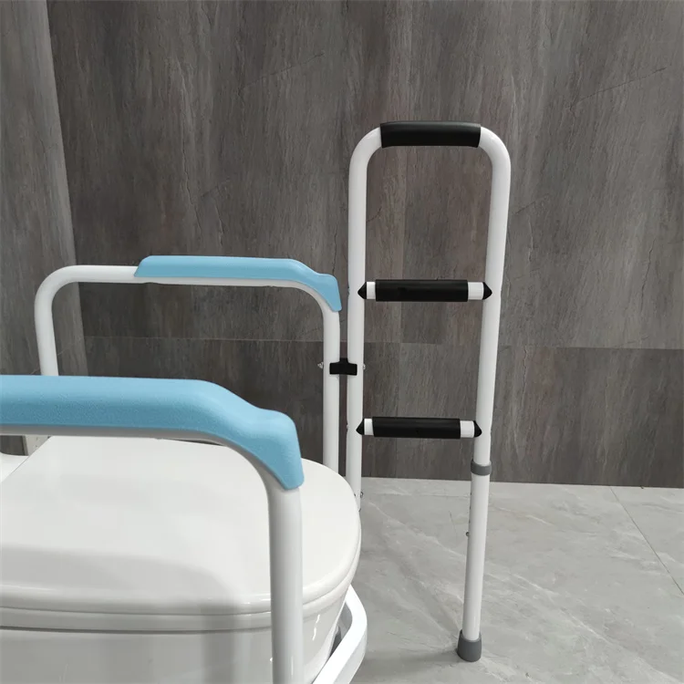 حار بيع ارتفاع قابل للتعديل المسنين الحمام السلامة القضبان المعدات المعاقين المرحاض درابزين #5