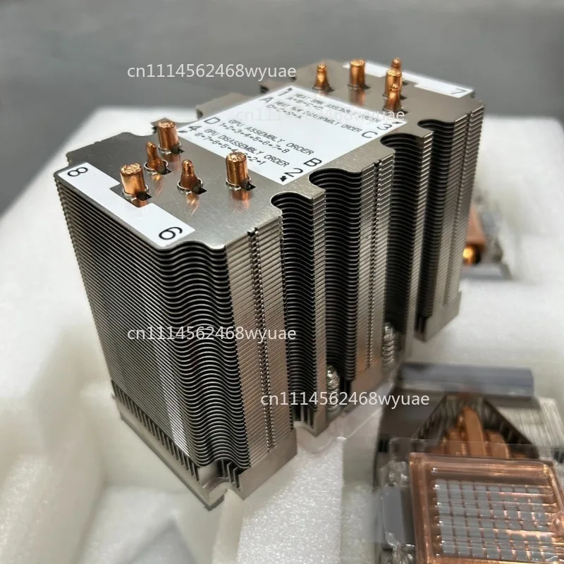 Disassembly spot SXM2 GPU radiator V100 P100 radiator 10 copper tube heat dissipation, height 11cm