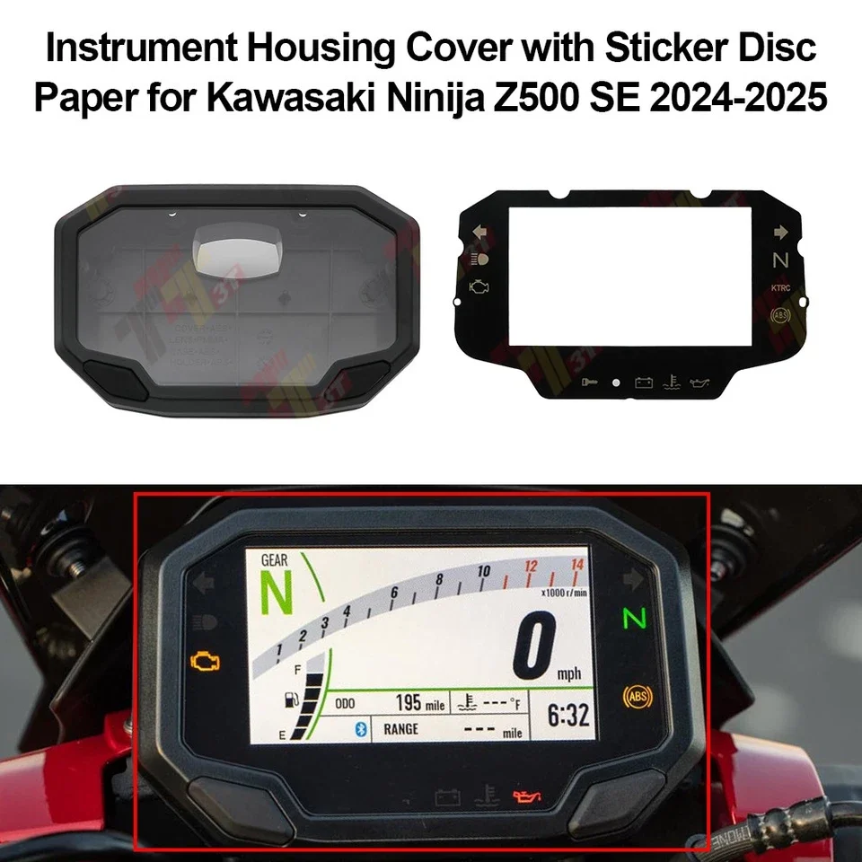 Instrument Housing Cover with Sticker Disc Paper for for Kawasaki Z900 Z650 Z H2