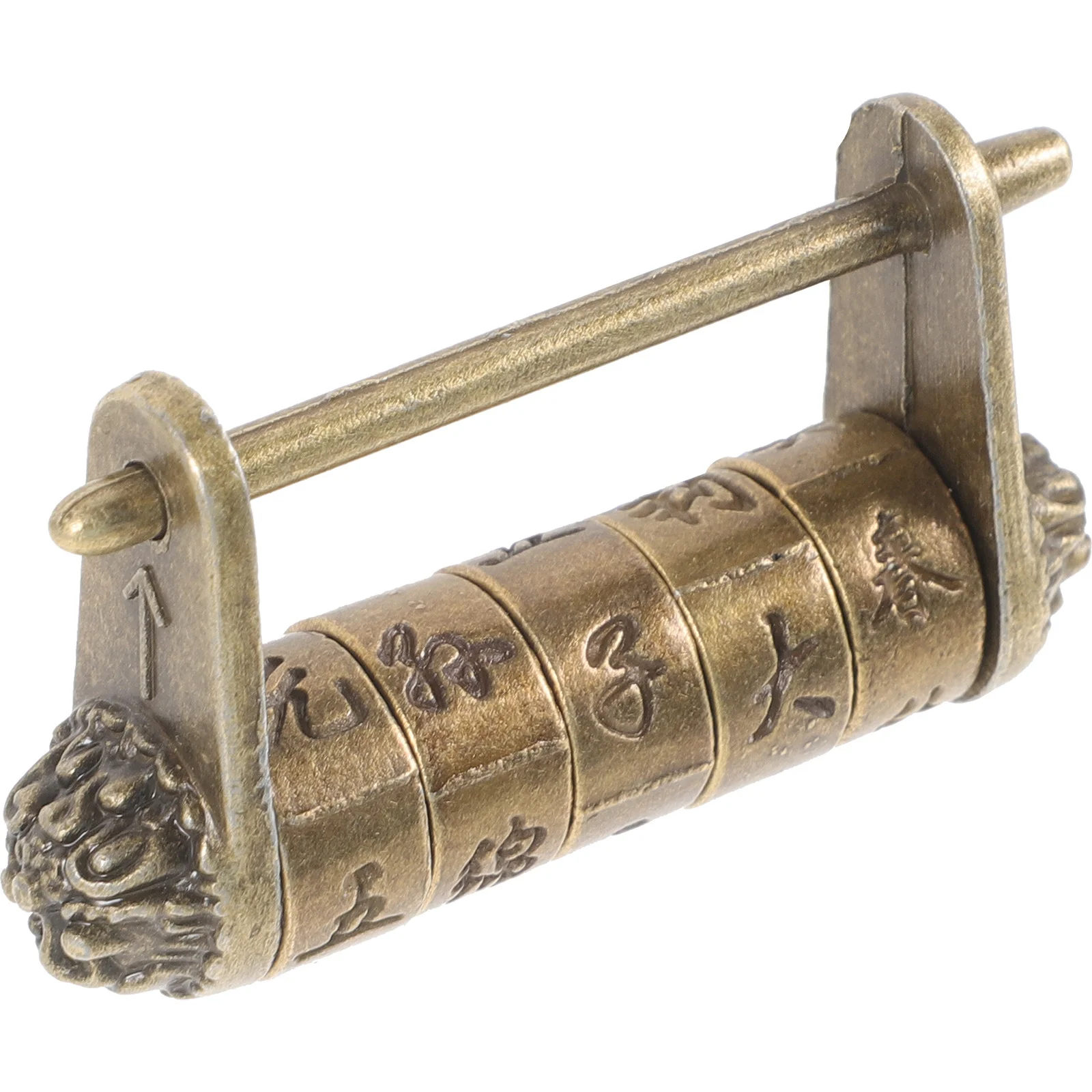 قفل بكلمة مرور نصية على الطراز الصيني العتيق قفل معدني صغير لخزانة الأدراج طقم تدقيق الطفل متين وعملي