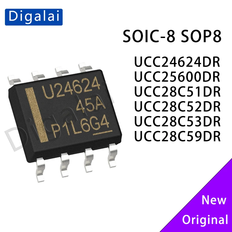 

Original UCC24624DR UCC25600DR UCC28C51DR UCC28C52 UCC28C53 UCC28C59DR Switching Controller IC Chip 7-30V Input SOIC-8 Package B