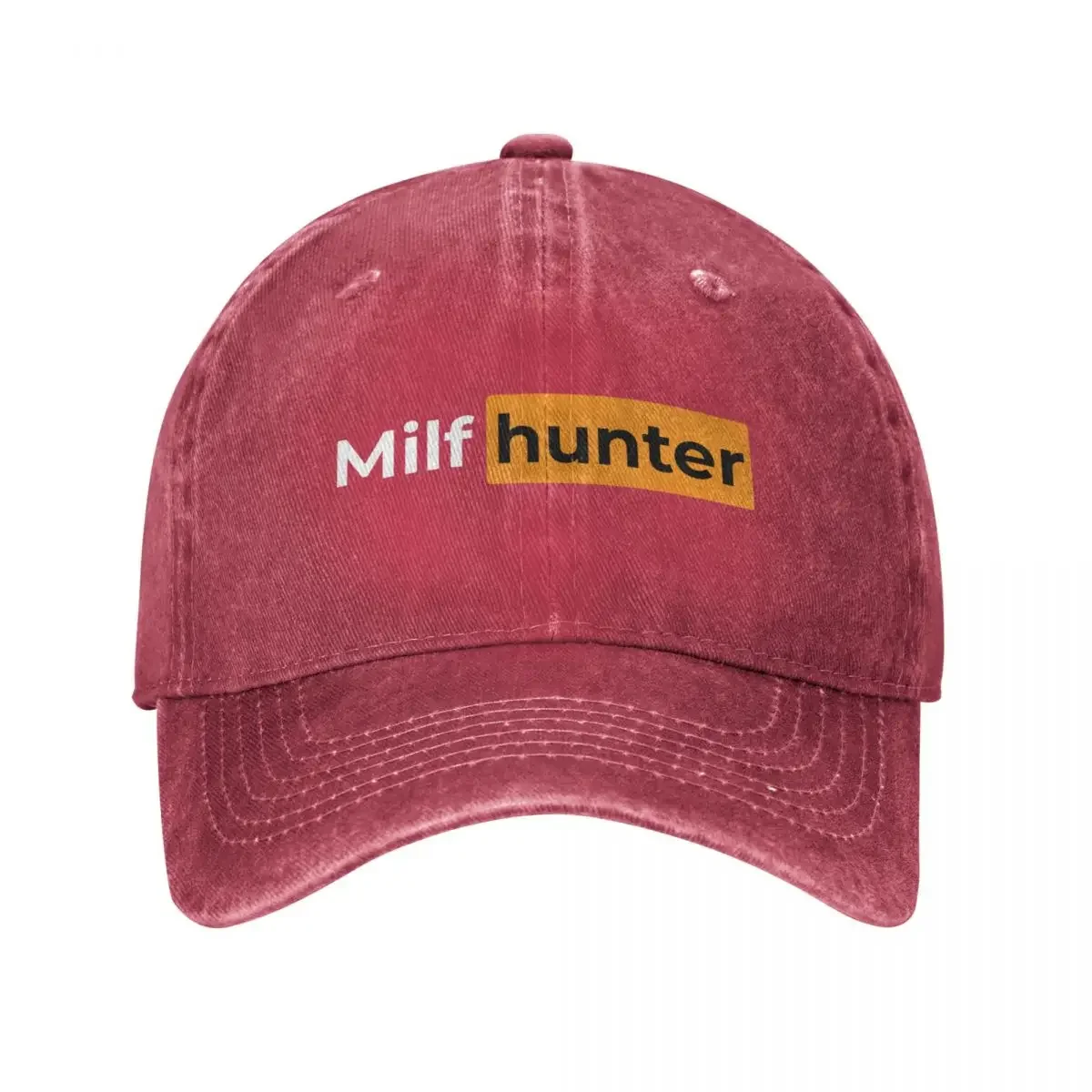 Funny Milf Hunter Baseball Caps Vintage Distressed Washed Headwear Unisex Outdoor Activities Gift Hats Cap