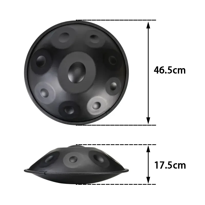 18 بوصة 9 لهجة HandPan 440 هرتز G لهجة Handplate طبل المبتدئين المهنية Handpan التأمل الصوت شفاء قرع أداة