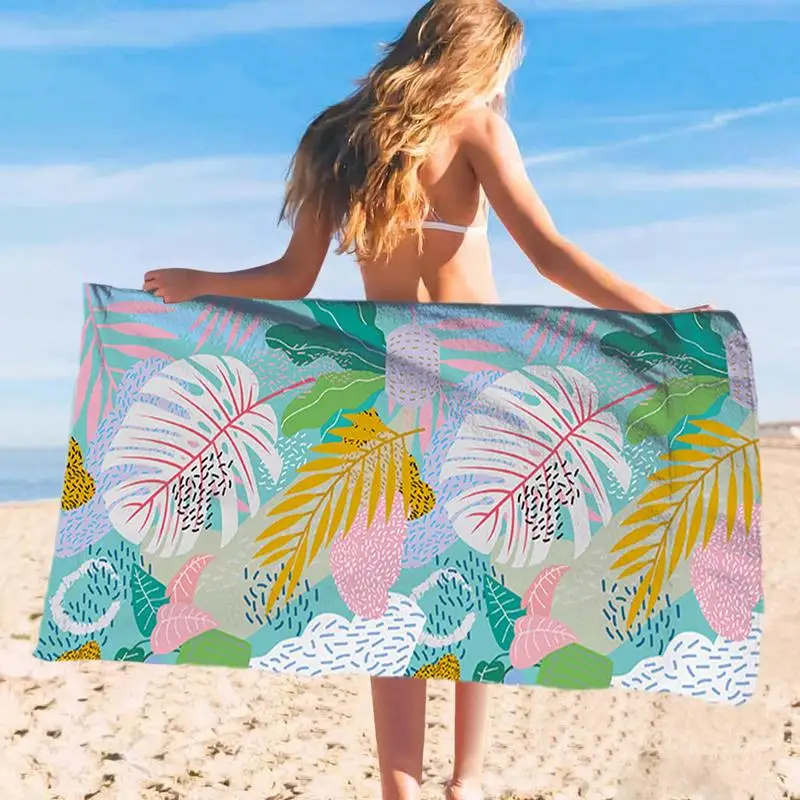 large-sized Microfiber absorbent Bath Towel Ocean Beach Towel Soft Sand Free Comfort Pool Swimming Towels for Pool Swimming