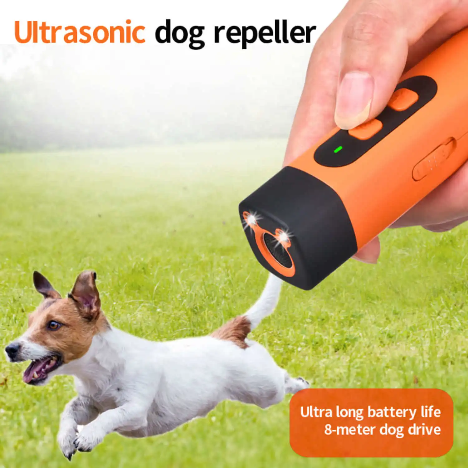 

Bark Deterrent Professional Anti-Bark Ultrasonic Tool for Dog Training Long Range Ultrasonic Alternative to Painful Shock Collar