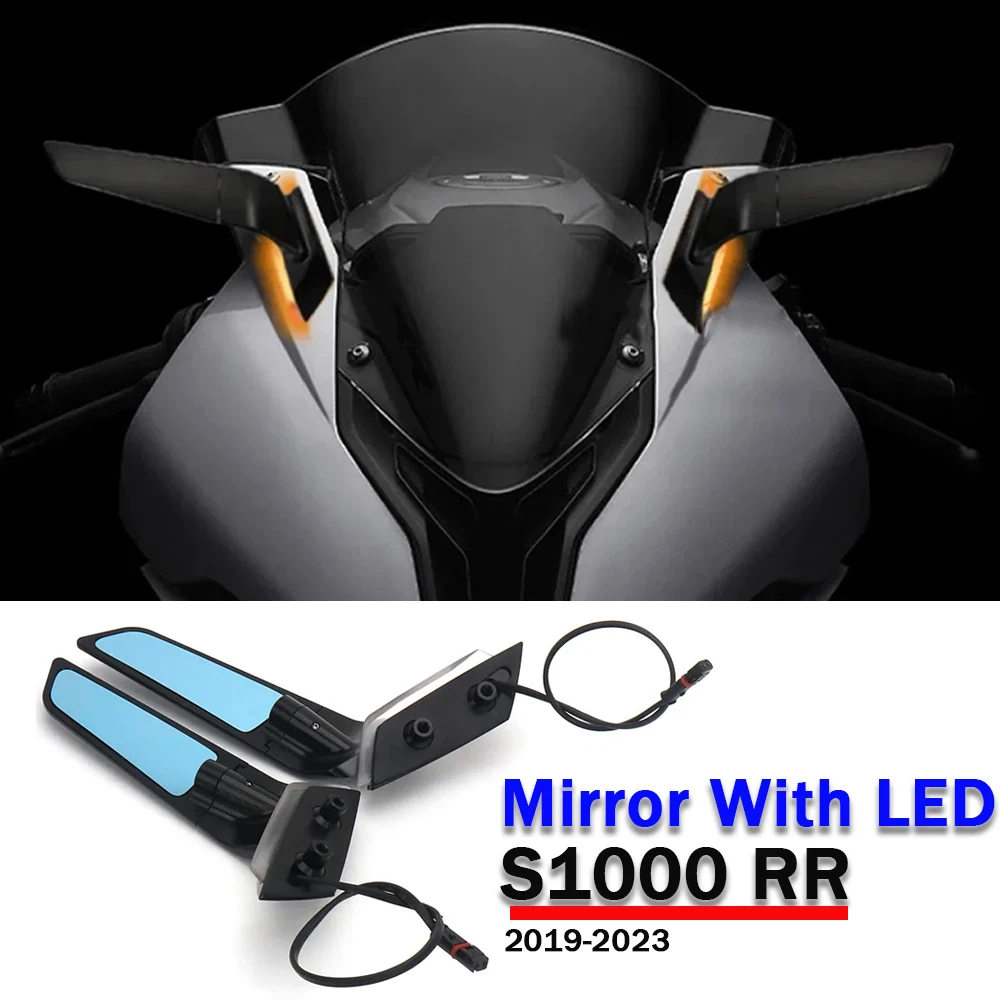 

S1000RR Stealth Mirrors Rearview Mirror With LED Turn Signal Indicator For BMW S 1000 RR 2019- Motorcycle Adjustable Mirrors Kit