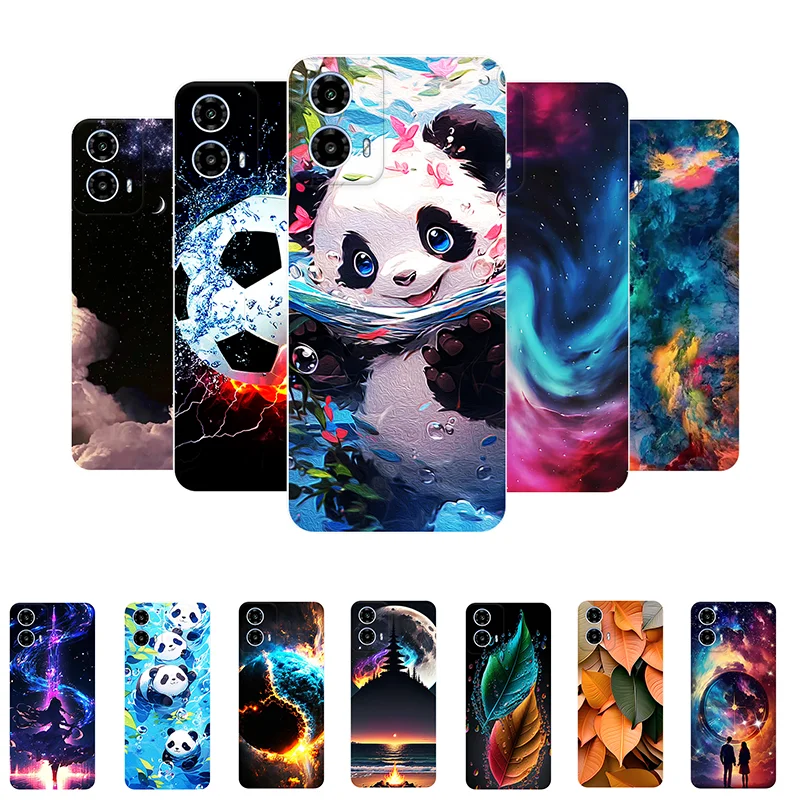 For Moto G34 5G Case Cover MotoG34 Fashion Panda Soft Silicone Bumper Coque for Motorola Moto G34 5G Funda G 34 Back Cover