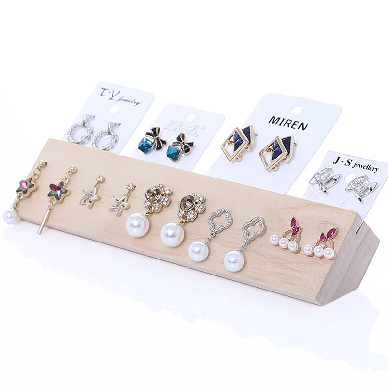 Wood Earring Jewelry Display Stand Ring Organizer Display Stand Holder Necklace Earring Jewelry Stall Event Boho Store Decor