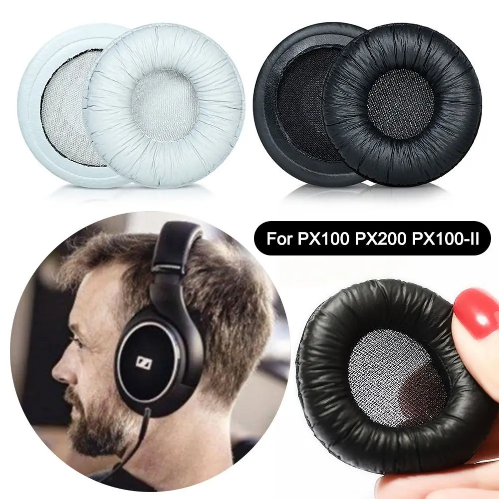 Replacement Ear Pads for Sennheiser PX80 PX100 II PX200-II Protein Leather Earmuffs Soft Foam Ear Cushion Headphones Accessories