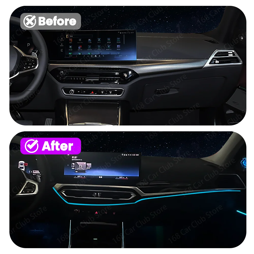LED 11 Color Central Control Instrument Light Strip Ambient Light For BMW 3 Series 4 Series G20 G21 G22 G26 G80 G82 2025 Car