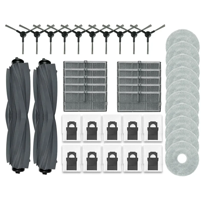 

A84G-Compatible For Dreame X30 Ultra / X30 Pro Plus Roller Brush Filter Mop Cloth Dust Bag Replacement Parts