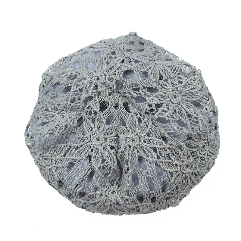 New Atyle Hot-selling Lace Butterfly Flower Toe Cap  Sweet Temperament Hedging  Embossed Dome Hat