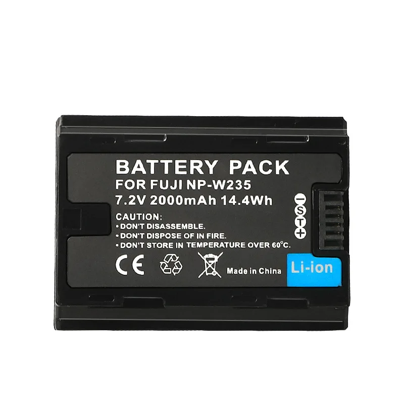 7.2V 2000mAh NP-W235 Lithium-ion Digital Battery for Fujifilm X-T4 XT4 X-T5 X-H2 XH2S GFX 50S II Rechargeable Batteries