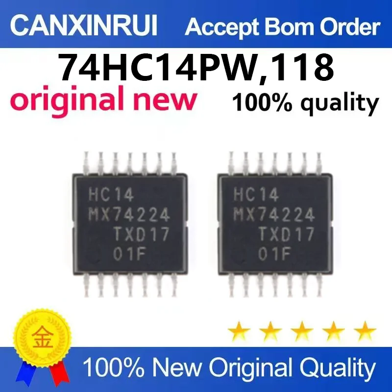 (5pcs-100pcs)Brand new original 74HC74PW, dual D-type positive edge trigger with 118 TSSOP-14 reset function