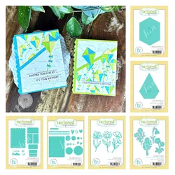 Label Stacklets Frames Metal Cutting Dies for Scrapbooking New 2024 Clear Stamps DIY Scrapbooking Decorative Embossing