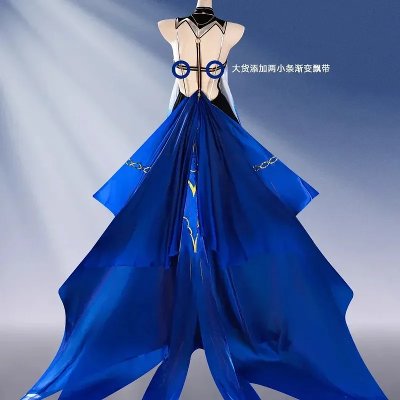 CyWuthering Waves Cartethyia Fleurdelys Aksesori Kostum Cosplay Wig Tanduk Aura Gaun Acara Anime Permainan Wanita Halloween Con Dress