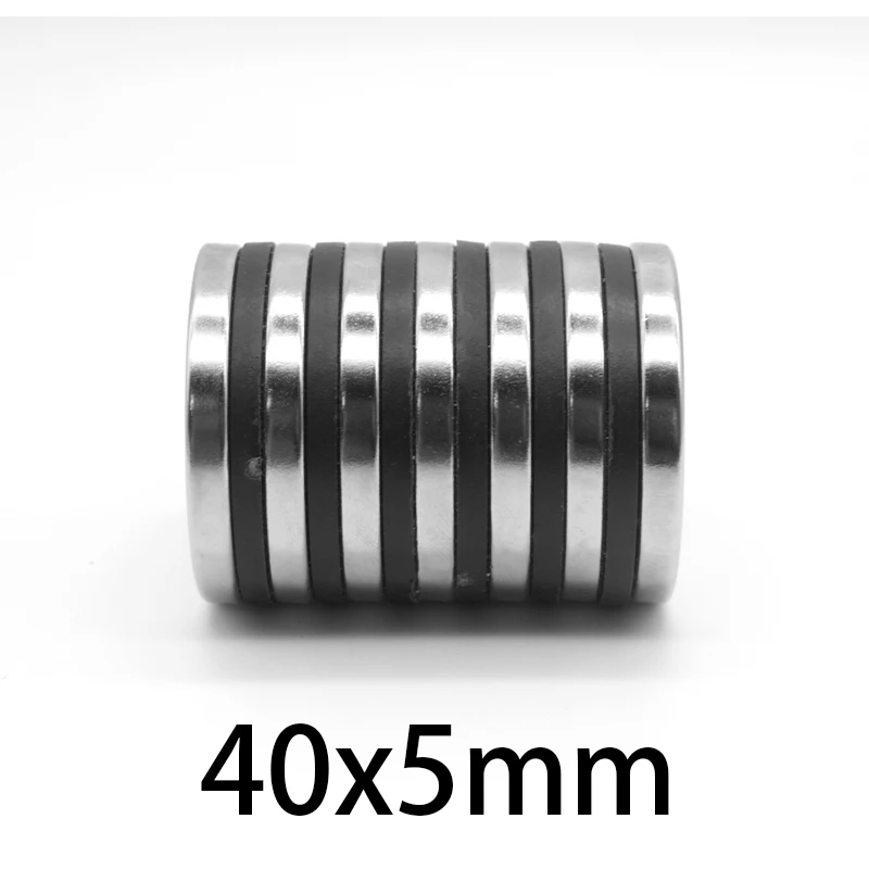 1/2/3/5/10PCS 40x5 Bulk Round Search Magnet 40mm X 5mm Disc Neodymium Magnet 40x5mm Permanent Magnet Strong 40*5 mm