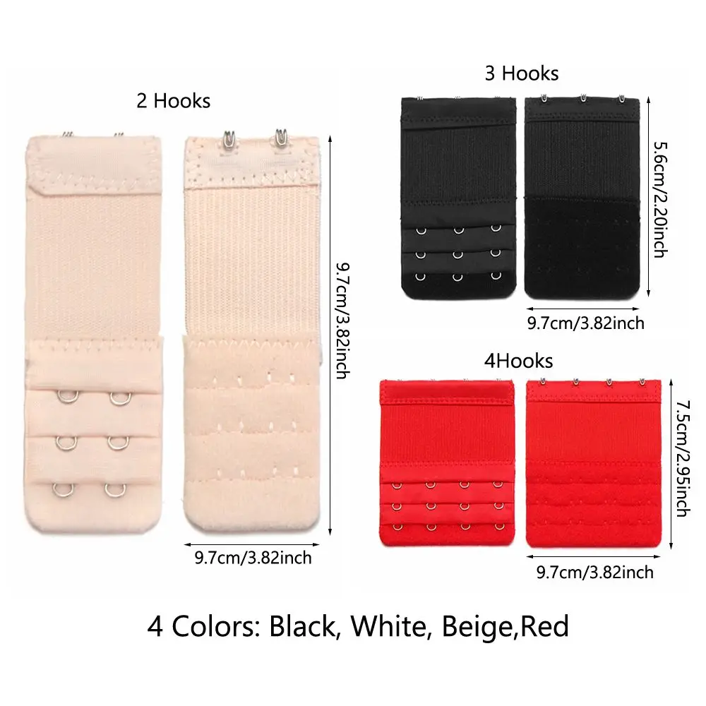 調節可能な2/3/4フックアクセサリー、ブラジャーストラップ、ブラエクステンダーフック、下着延長ブラバックル